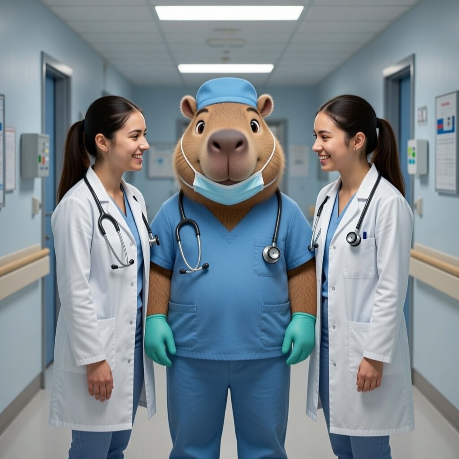 Dr. Kapibaya con equipo médico